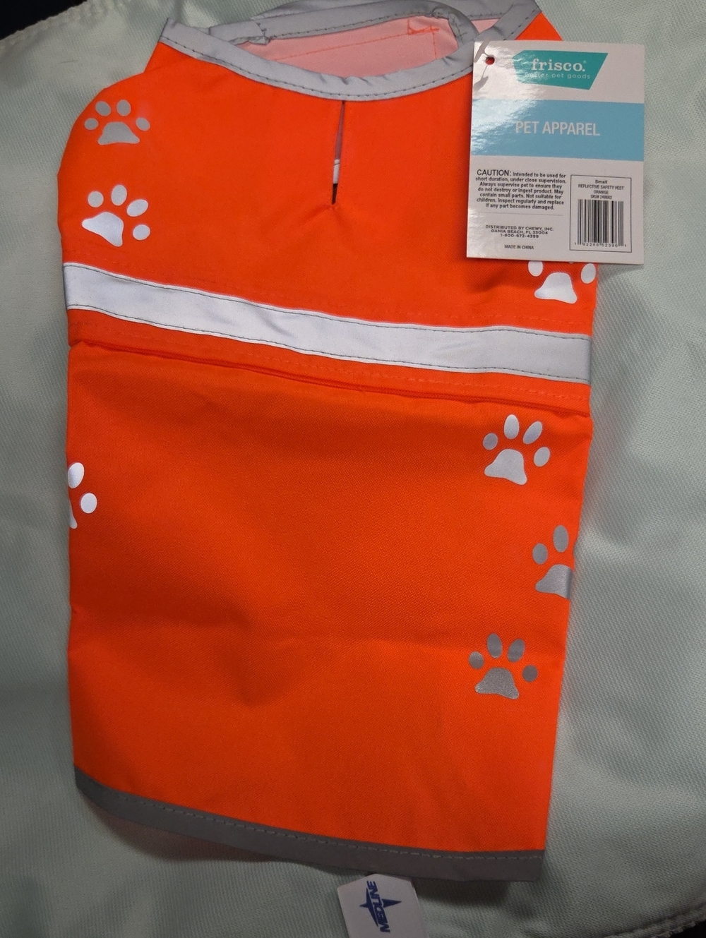 Frisco High-Visibility Orange‎ Reflective Paw Dog Vest